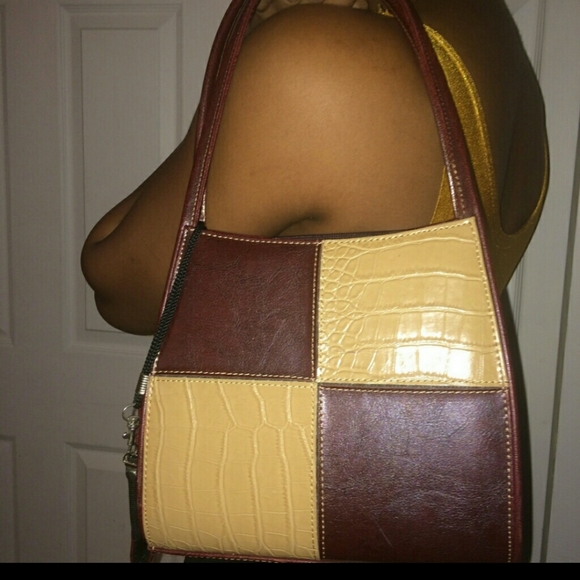 unknown Handbags - Vintage Bage Handbag Checkered Color Block Purse